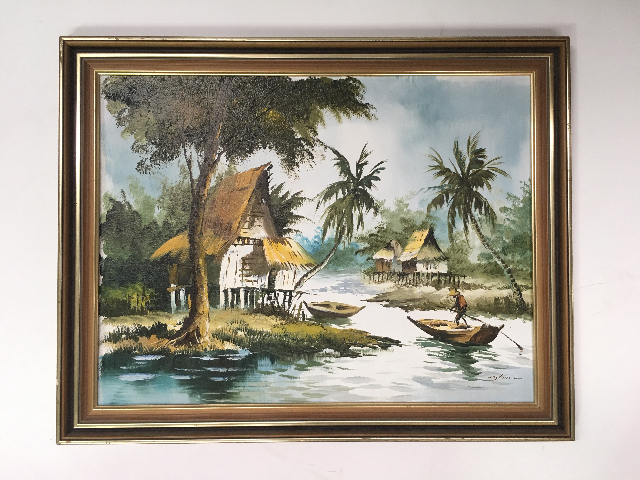 ARTWORK, Tropical Landscape (Large) - Island Water Village